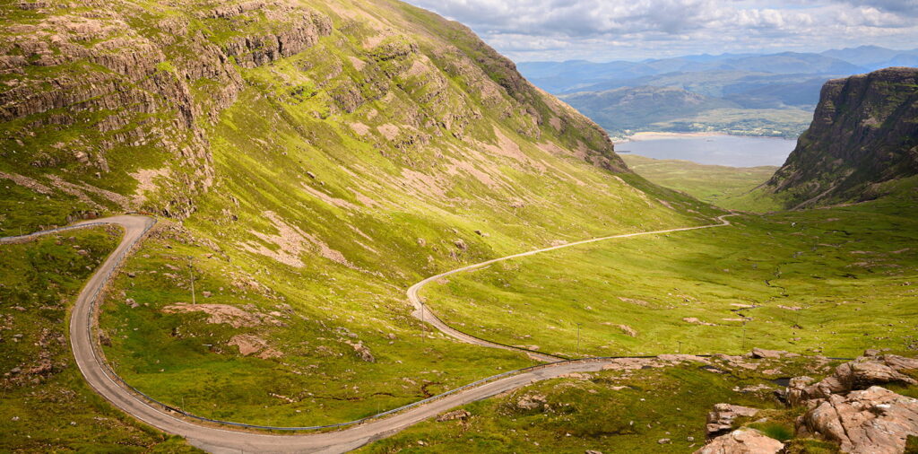 Bealach na Bà in Scotland, Applecross Peninsula
