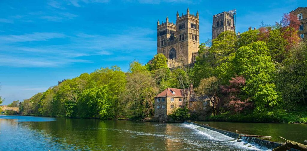 historic Durham Cathedral and Durham Castle
