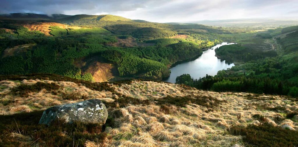 scenic Loch Trool within the Galloway Forest Park