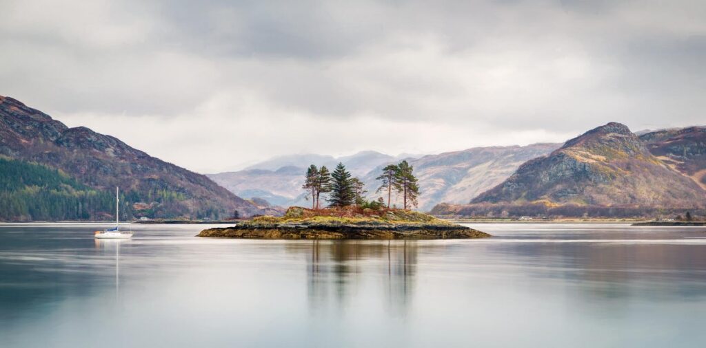 picturesque village of Plockton in the Scottish Highlands