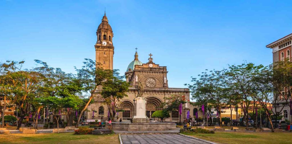 historic Manila Cathedral located in the Intramuros district